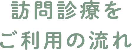 訪問診療をご利用の流れ